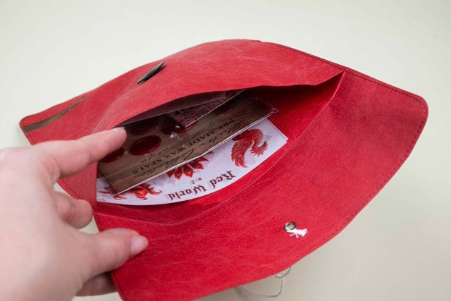 CoraCreaCrafts Red Storage Envelope
