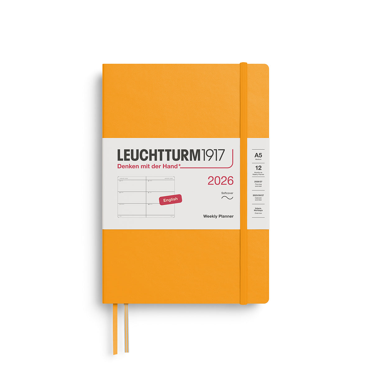 Leuchtturm Weekly Softcover Planner - Medium (A5) 5 3/4" x 8 1/4"