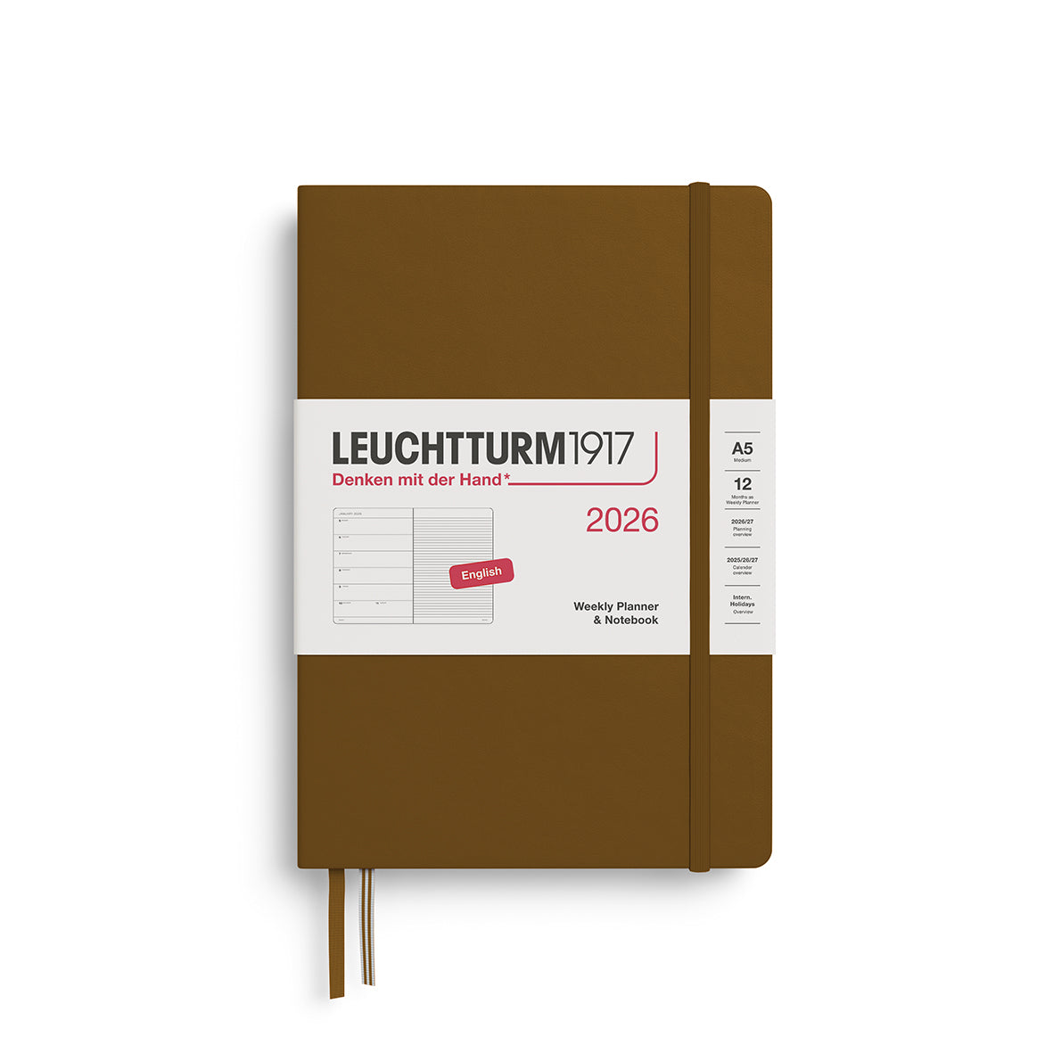 Leuchtturm Weekly Planner & Notebook - Medium (A5) 5 3/4" x 8 1/4"