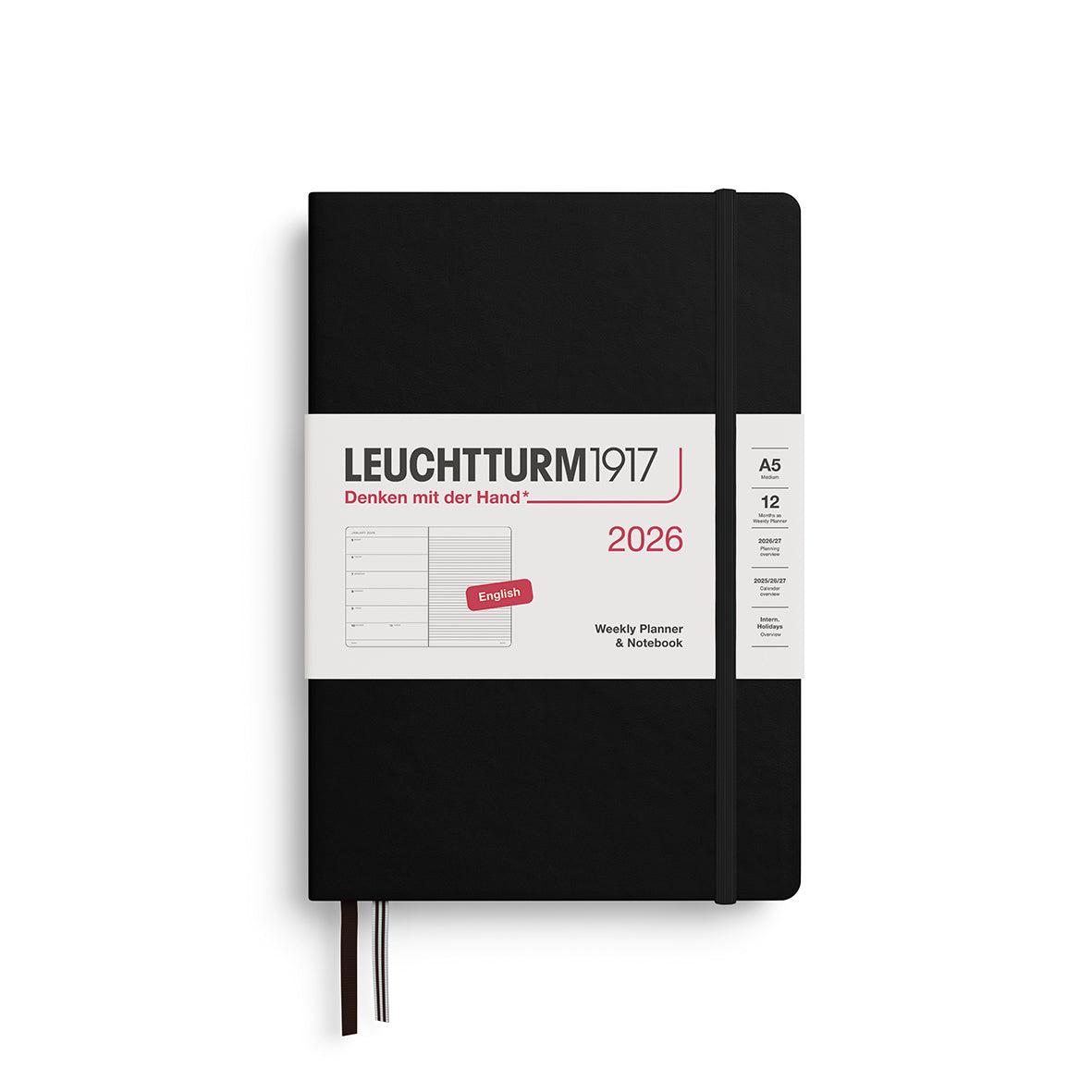 Leuchtturm Weekly Planner & Notebook - Medium (A5) 5 3/4" x 8 1/4"