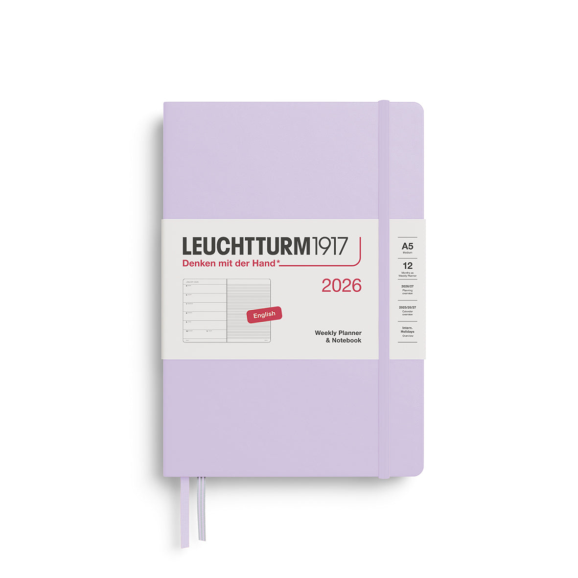 Leuchtturm Weekly Planner & Notebook - Medium (A5) 5 3/4" x 8 1/4"