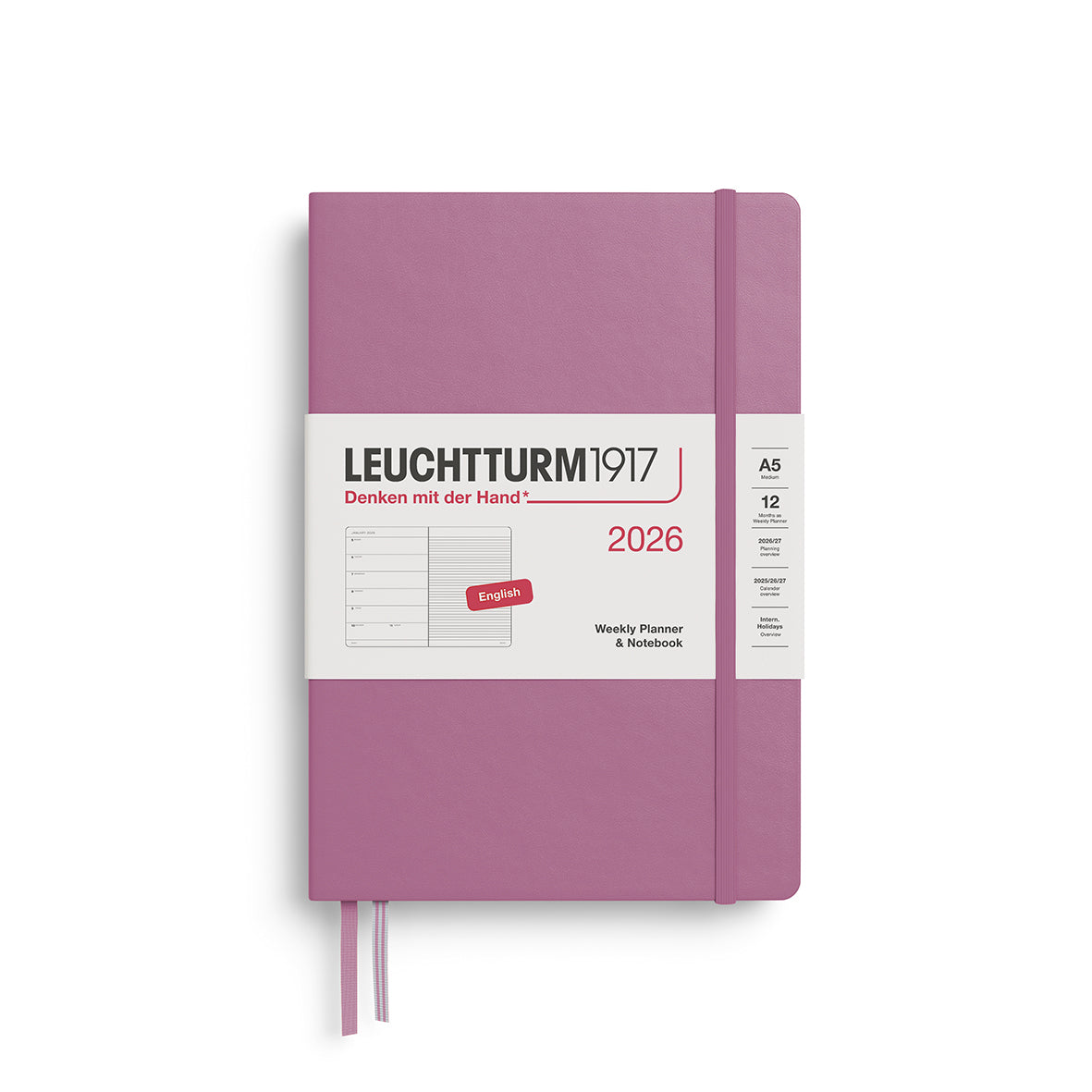 Leuchtturm Weekly Planner & Notebook - Medium (A5) 5 3/4" x 8 1/4"