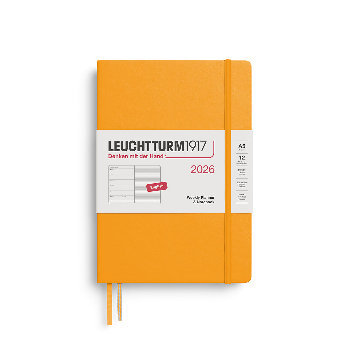 Leuchtturm Weekly Planner & Notebook - Medium (A5) 5 3/4" x 8 1/4"
