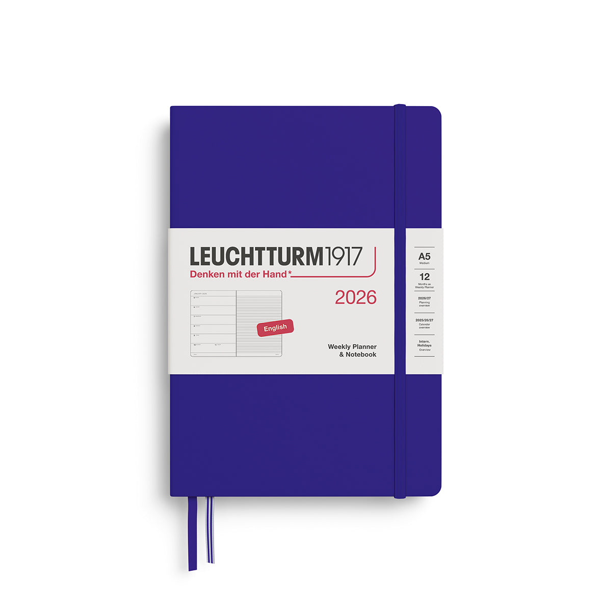 Leuchtturm Weekly Planner & Notebook - Medium (A5) 5 3/4" x 8 1/4"