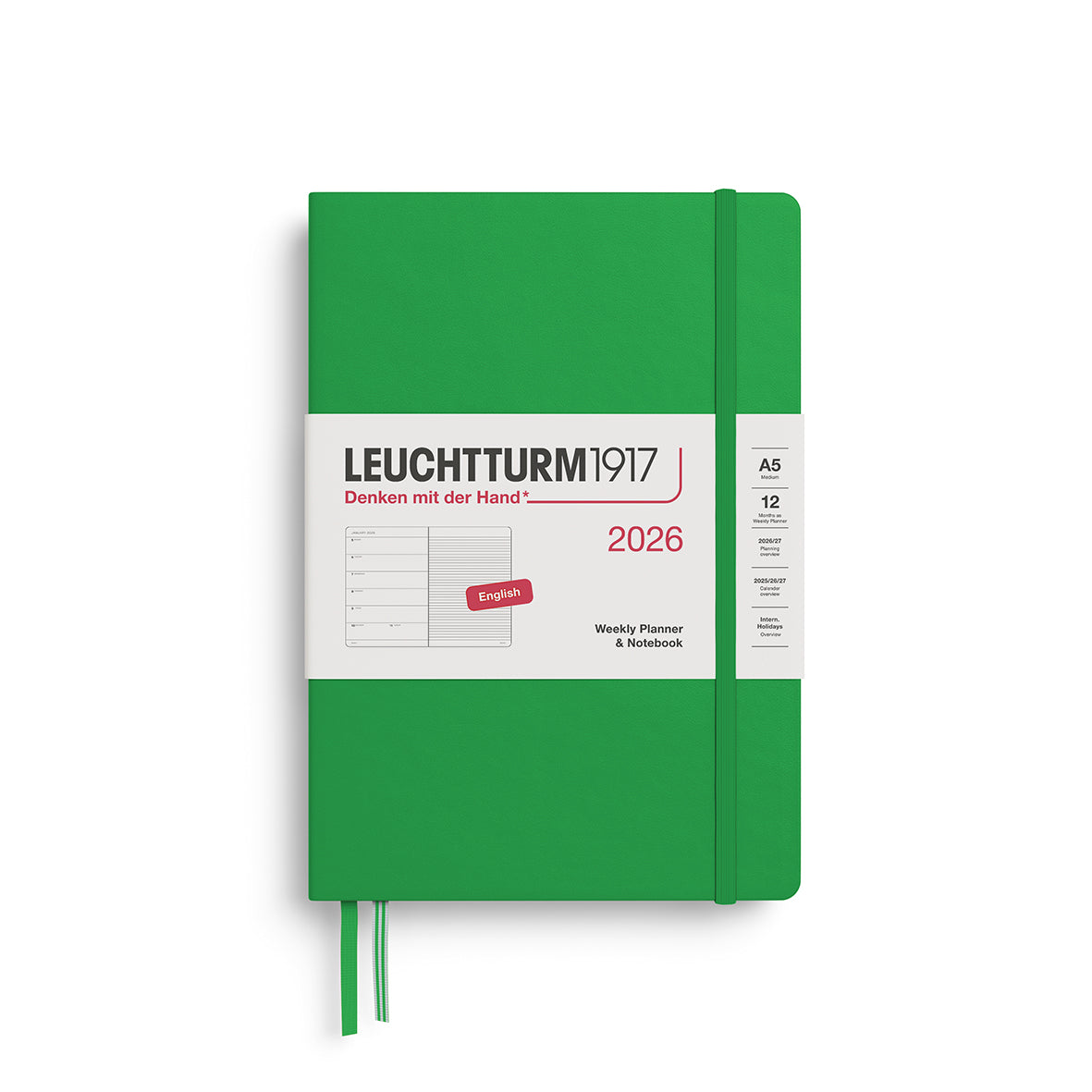 Leuchtturm Weekly Planner & Notebook - Medium (A5) 5 3/4" x 8 1/4"