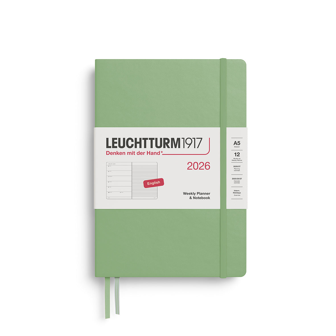 Leuchtturm Weekly Planner & Notebook - Medium (A5) 5 3/4" x 8 1/4"