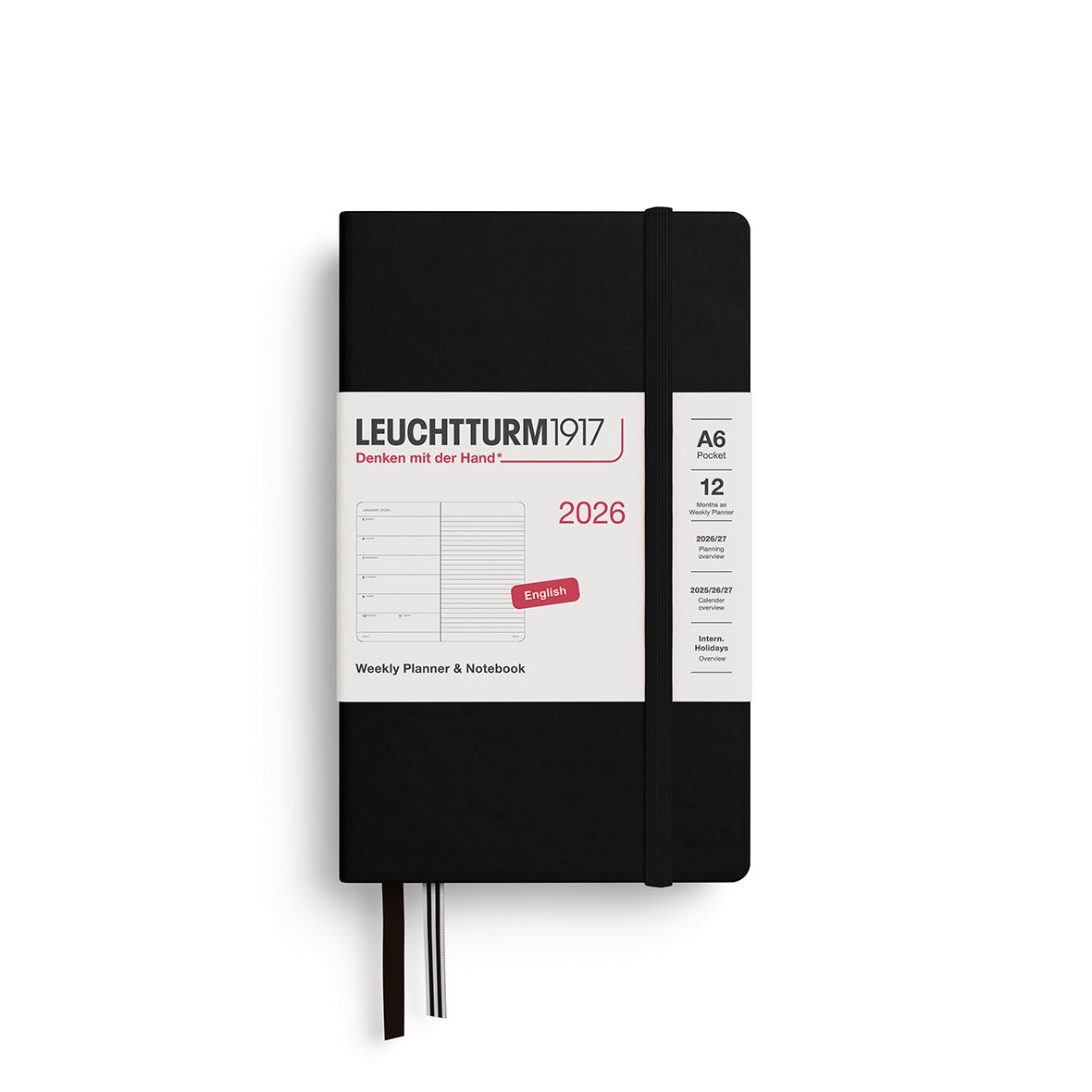 Leuchtturm Weekly Planner & Notebook - Pocket (A6) 3 1/2" x 6"