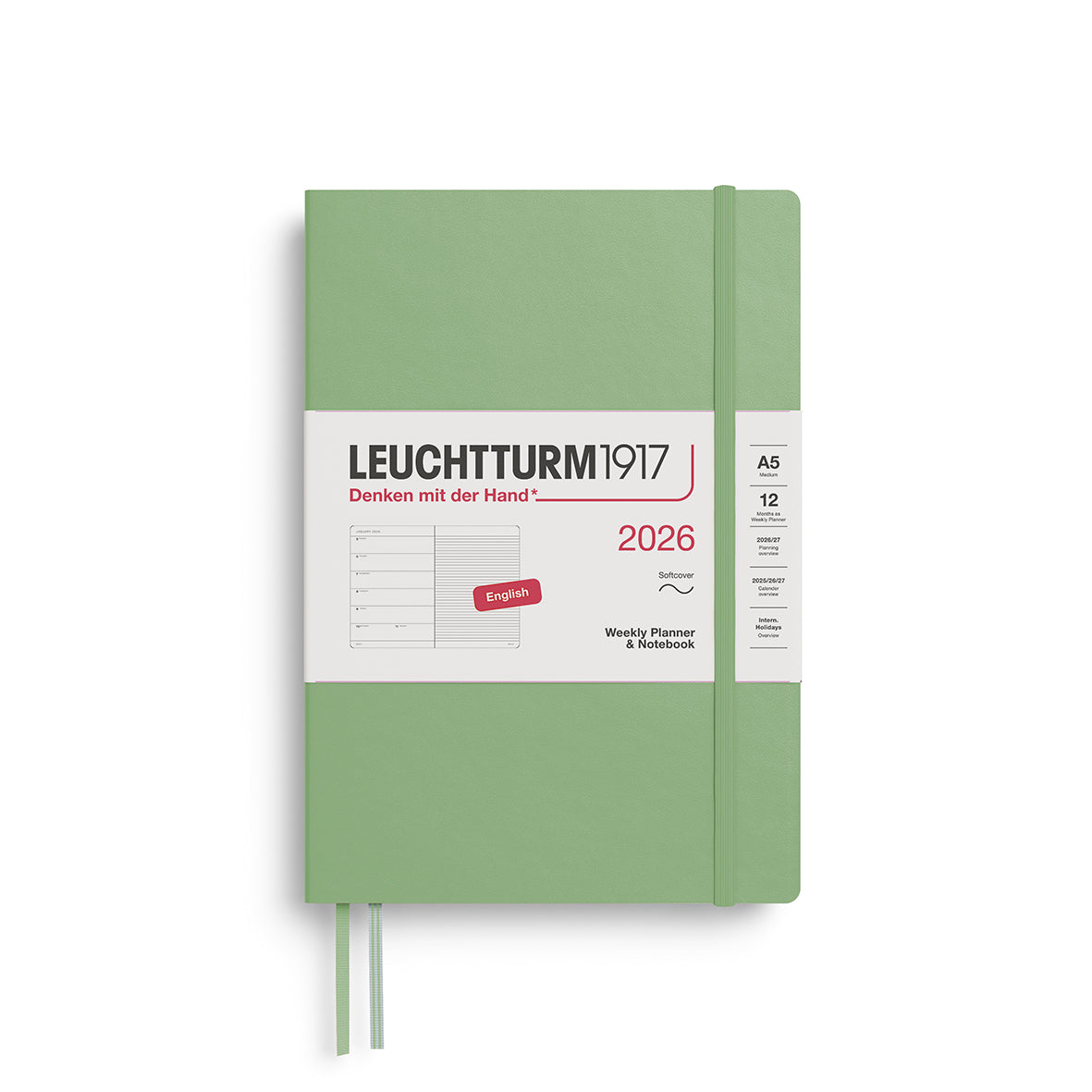 Leuchtturm Weekly Softcover Planner & Notebook - Medium (A5) 5 3/4" x 8 1/4"