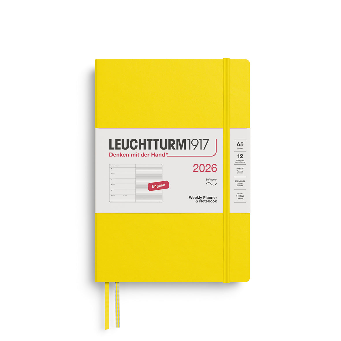 Leuchtturm Weekly Softcover Planner & Notebook - Medium (A5) 5 3/4" x 8 1/4"