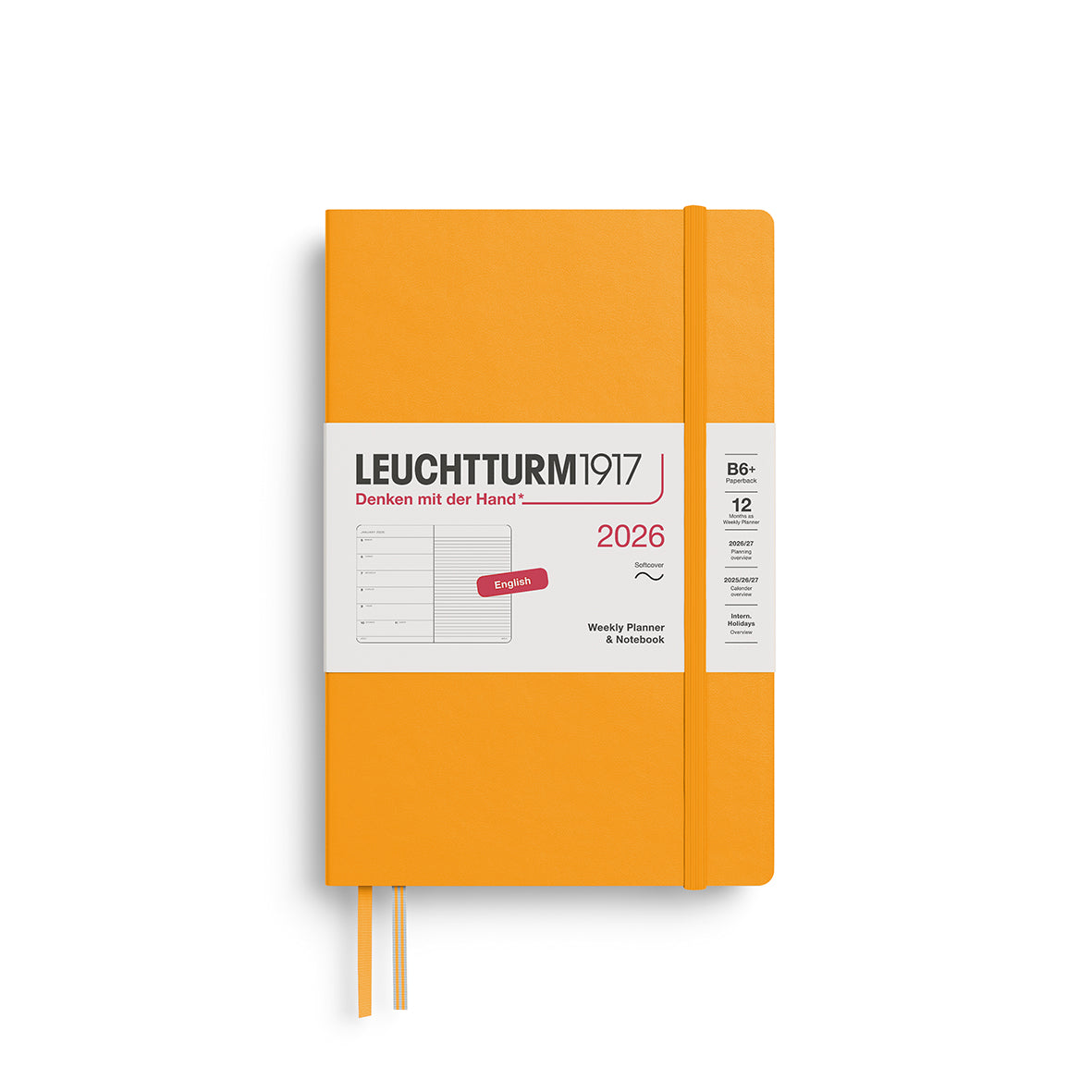 Leuchtturm Weekly Softcover Planner & Notebook - Paperback (B6+) 5" x 7 1/2"