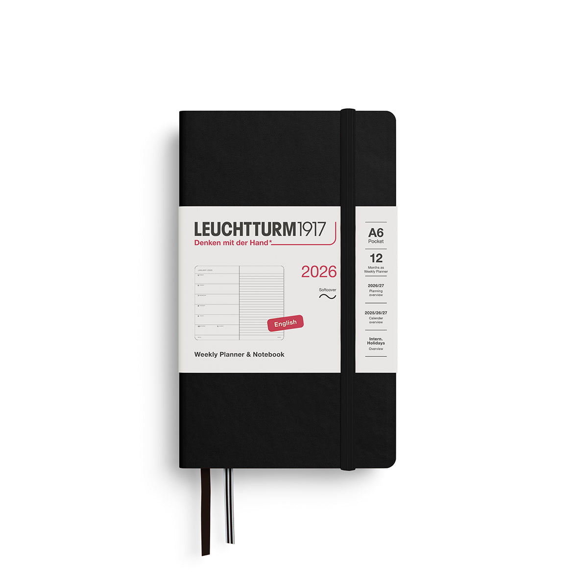 Leuchtturm Weekly Softcover Planner & Notebook - Pocket (A6) 3 1/2" x 6"