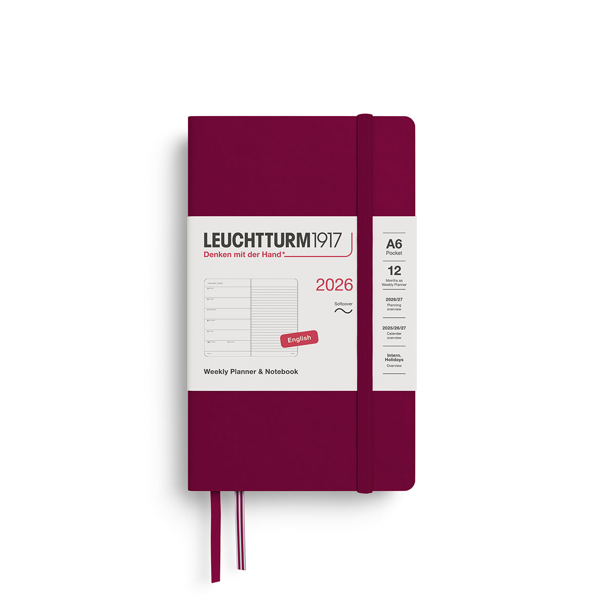 Leuchtturm Weekly Softcover Planner & Notebook - Pocket (A6) 3 1/2" x 6"