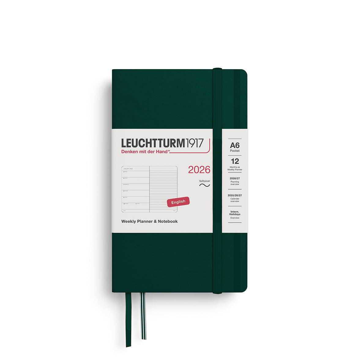 Leuchtturm Weekly Softcover Planner & Notebook - Pocket (A6) 3 1/2" x 6"
