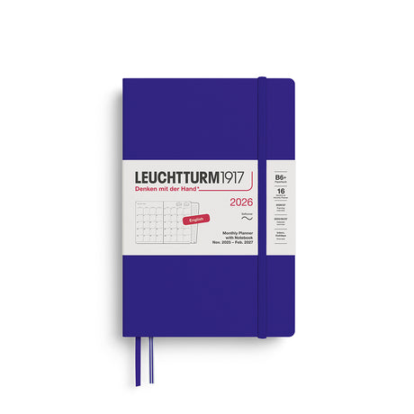 Leuchtturm Monthly Planner with Notebook - Paperback (B6+) 5" x 7 1/2"