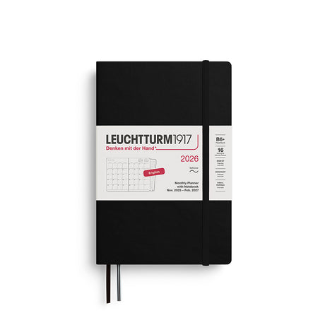 Leuchtturm Monthly Planner with Notebook - Paperback (B6+) 5" x 7 1/2"