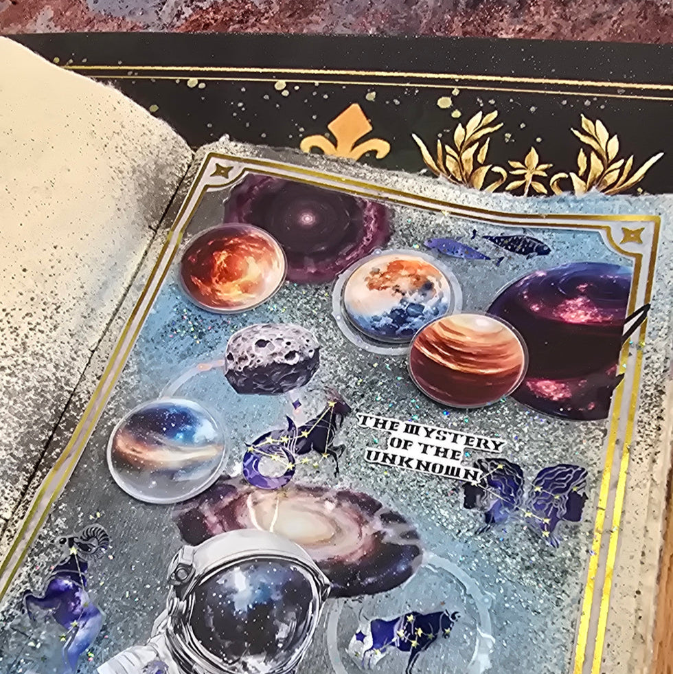 CoraCreaCrafts Sticker Sheet - Going to Space