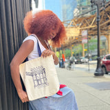 Atlas Stationers Tote Bag - Navy Storefront (Atlas Exclusive)