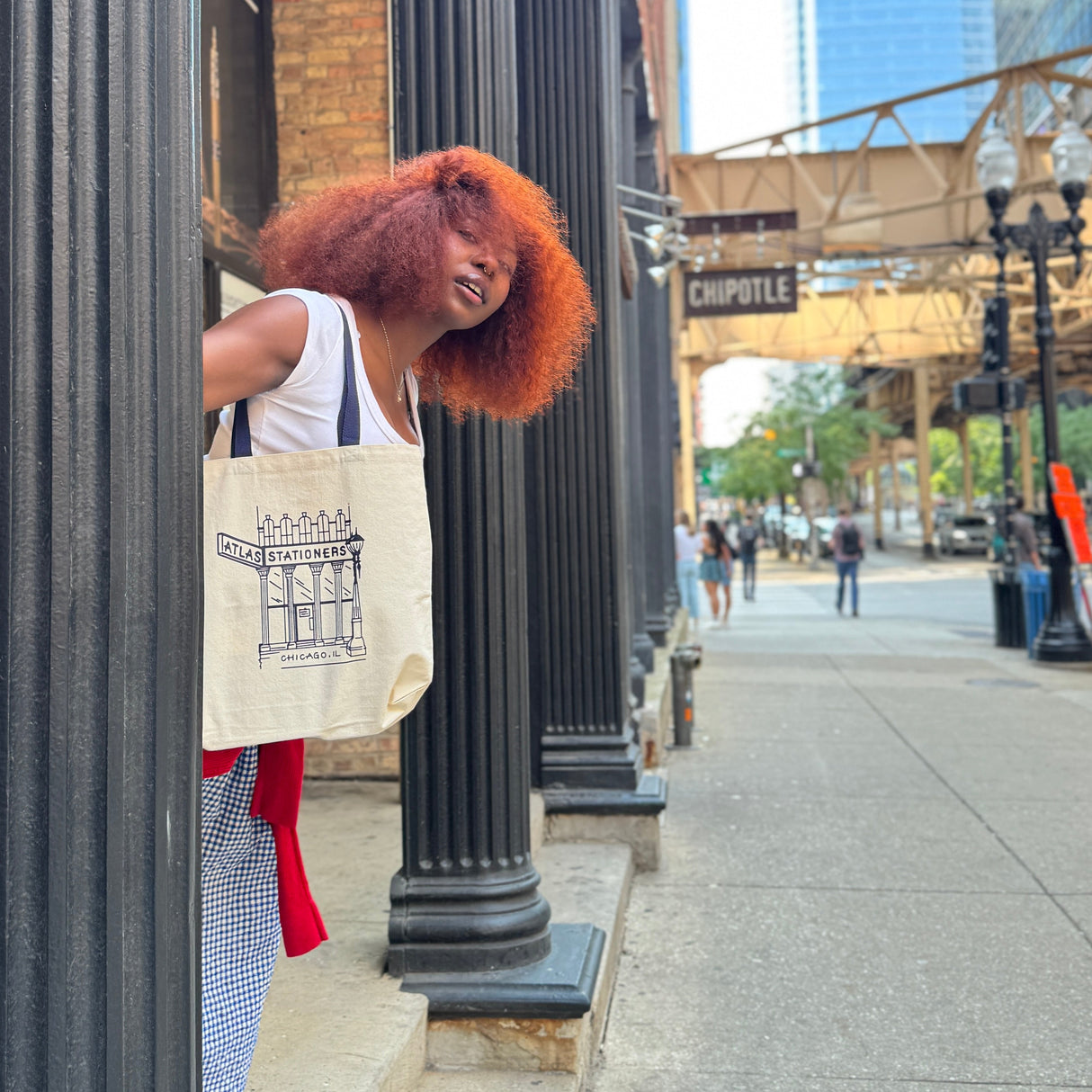 Atlas Stationers Tote Bag - Navy Storefront (Atlas Exclusive)