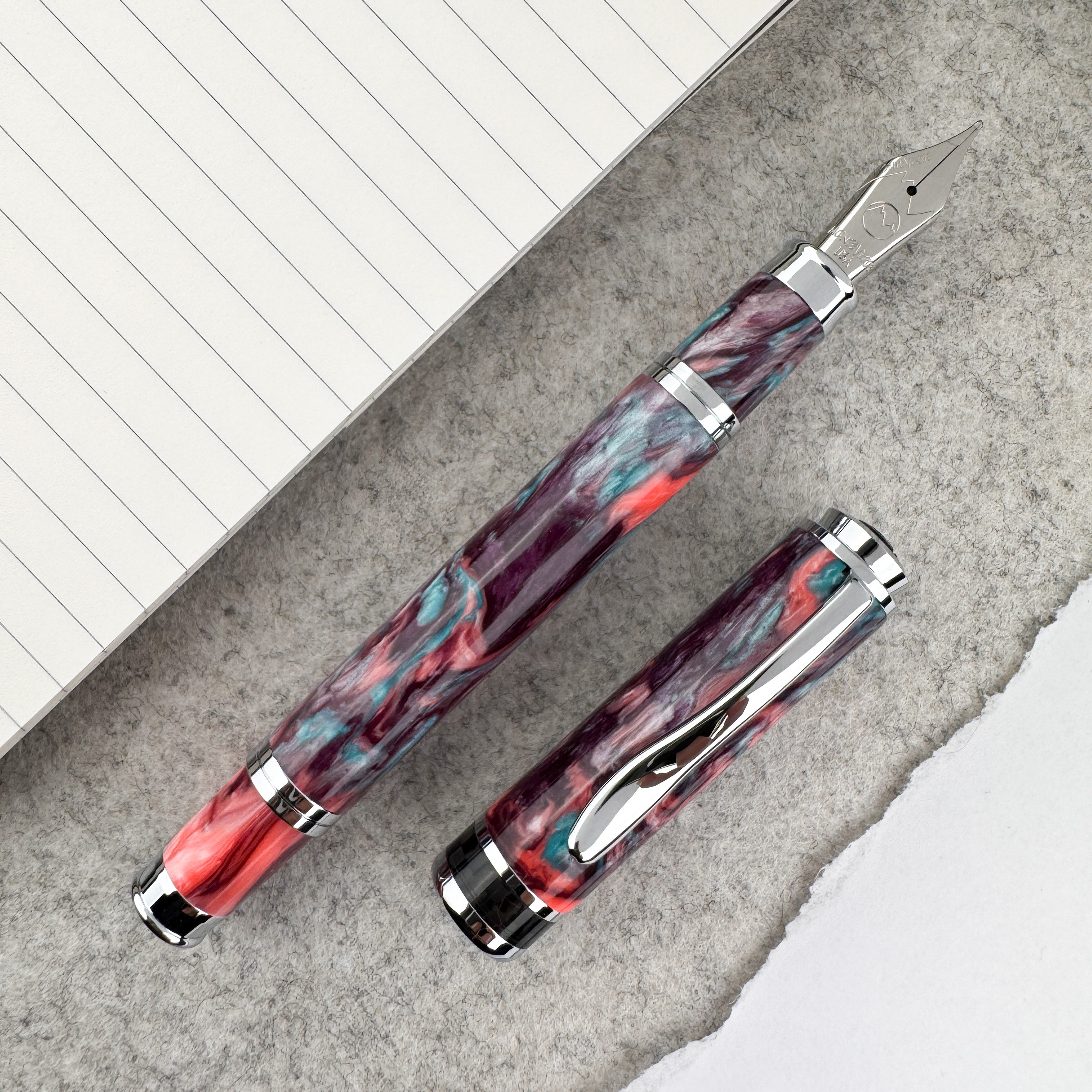 Monteverde Innova Fountain Pen - Salt Water Wine w/ Chrome (Atlas