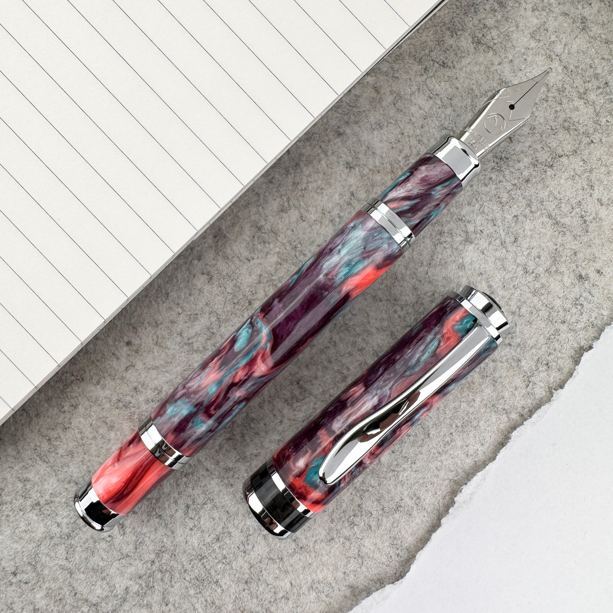 Monteverde Innova Fountain Pen - Salt Water Wine w/ Chrome (Atlas Exclusive)