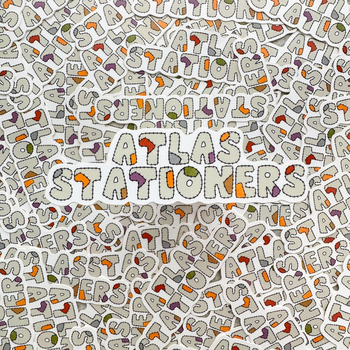 Atlas Stationers Sticker - Atlas Patchwork