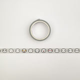 TheCoffeeMonsterzCO Stone Grey Emoti Heads Sample Washi Tape - 10mm