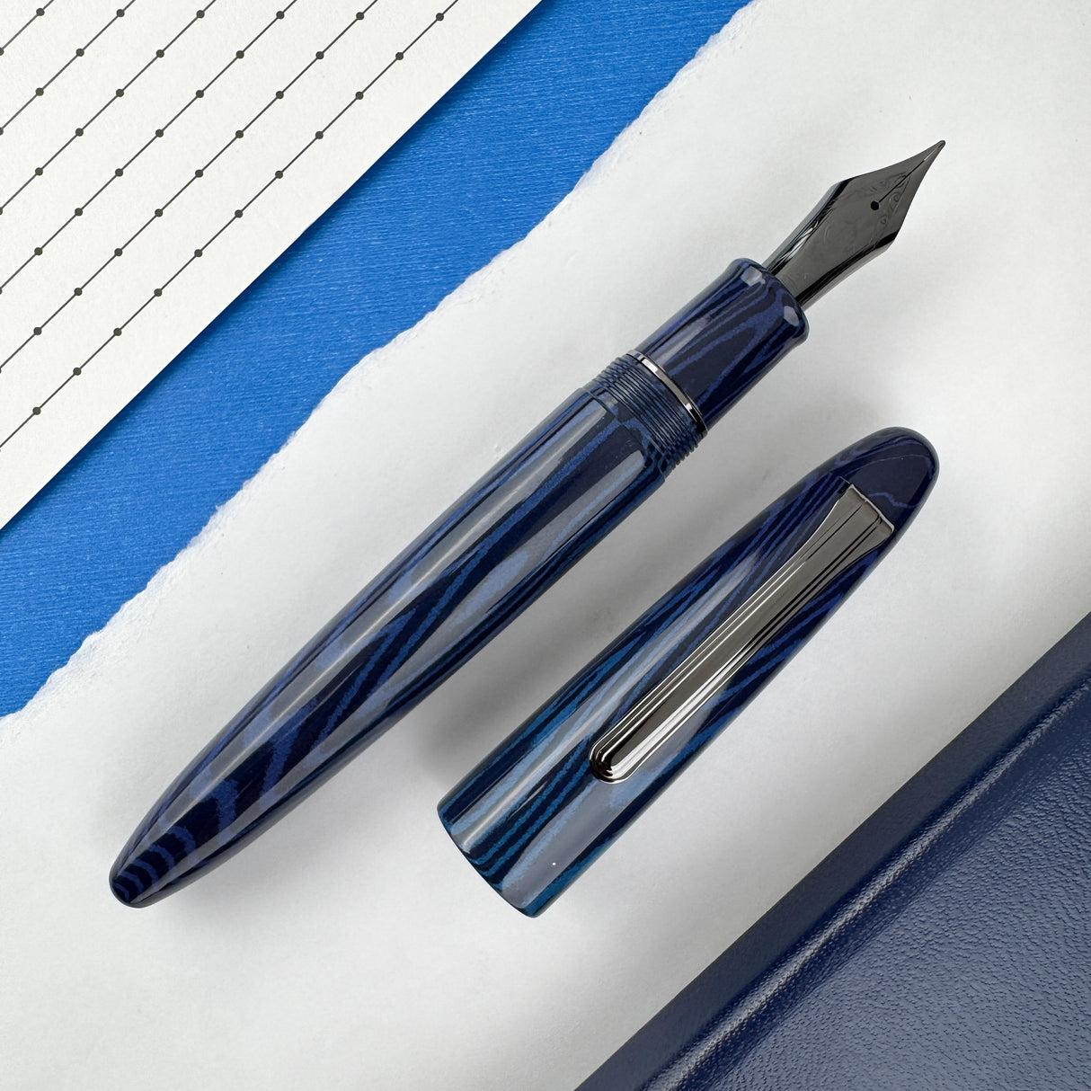 Sailor King of Pen Ebonite Fountain Pen - Blue Phoenix (Limited Edition)