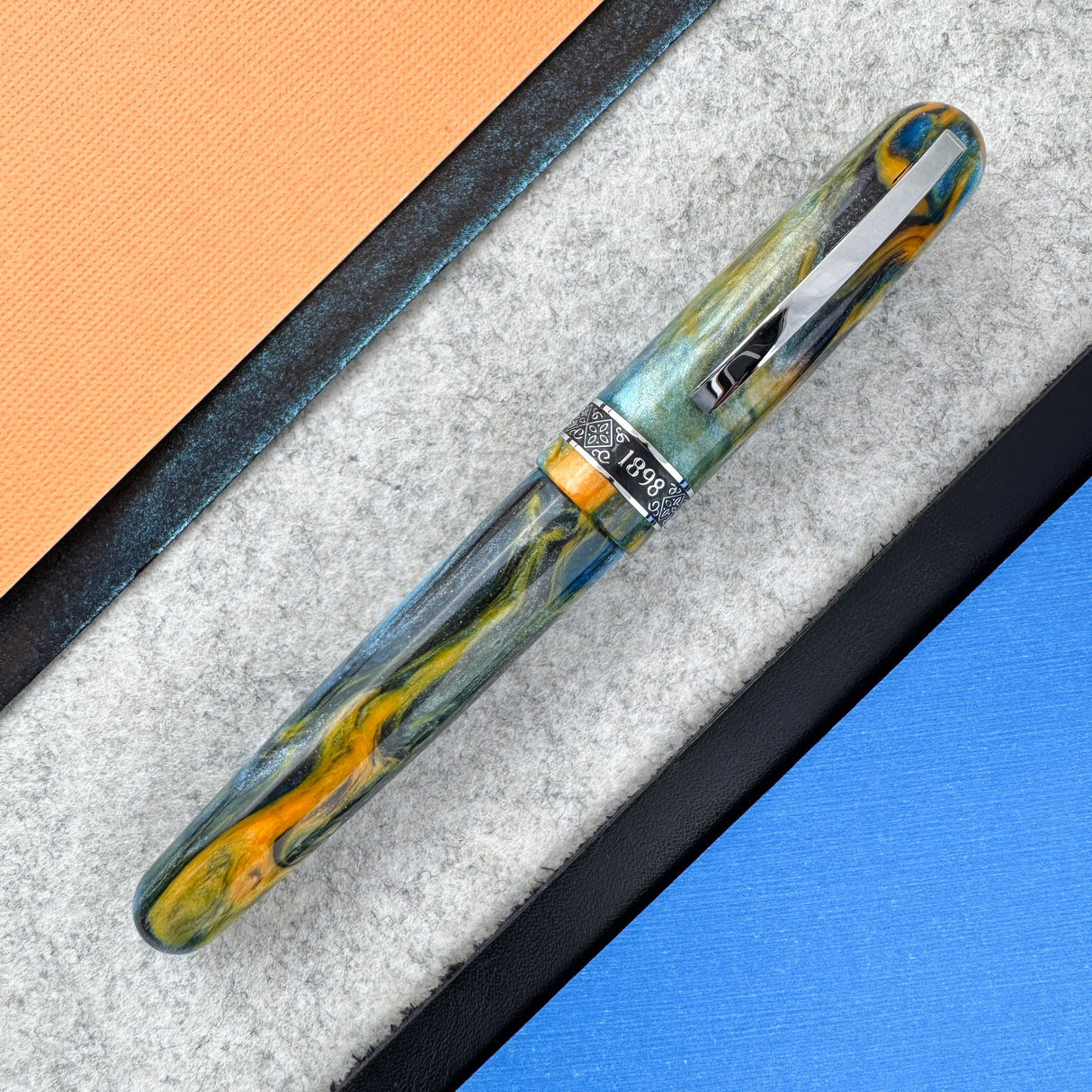 Conklin 1898 Rollerball Pen - Ken's Mix with Chrome Trim (Limited Edition)