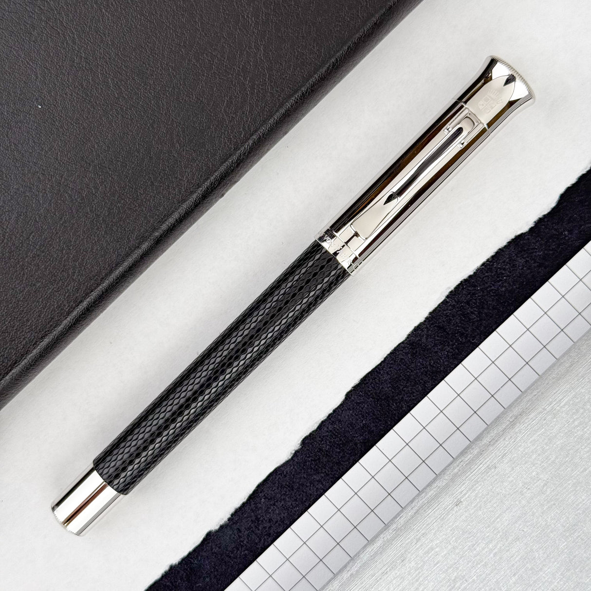 Graf von Faber-Castell Guilloche Fountain Pen - Black