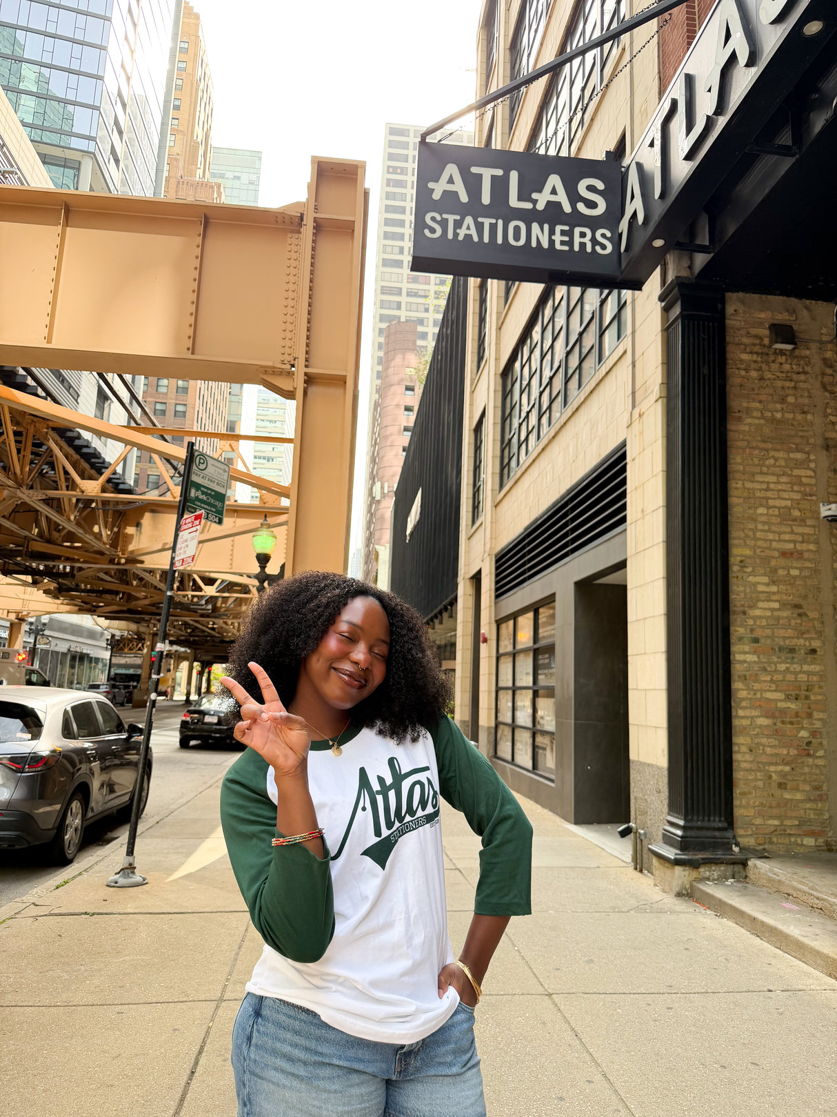 Atlas Stationers Baseball Shirt - Green (Atlas Exclusive)