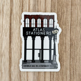 Atlas Stationers Sticker - Clear Storefront (Sidewalk Sale 2026)