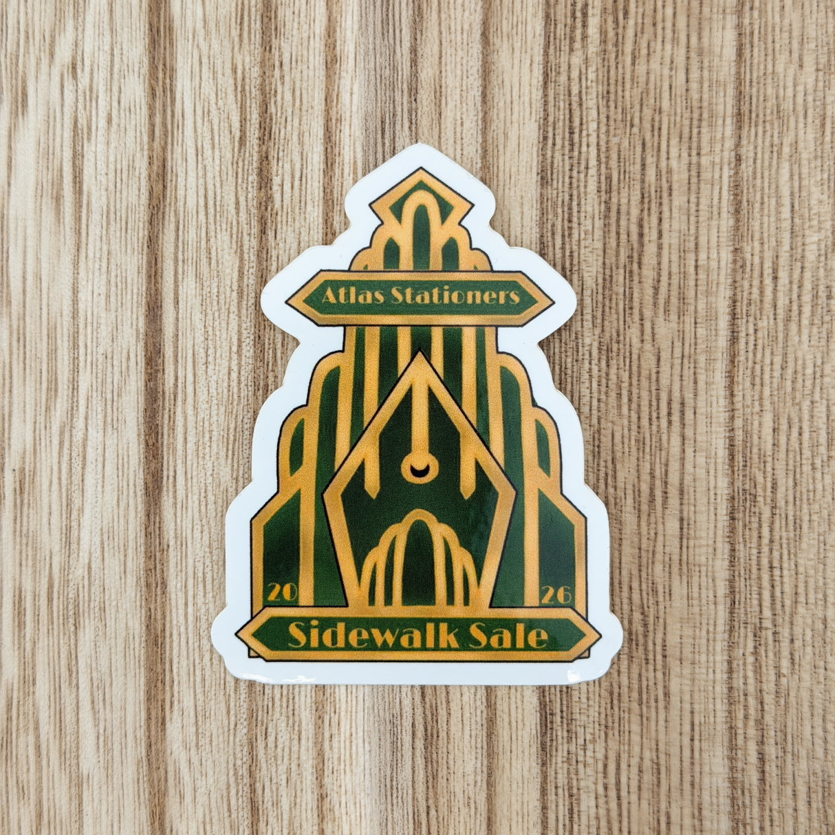 Atlas Stationers Sticker - Green City (Sidewalk Sale 2026)