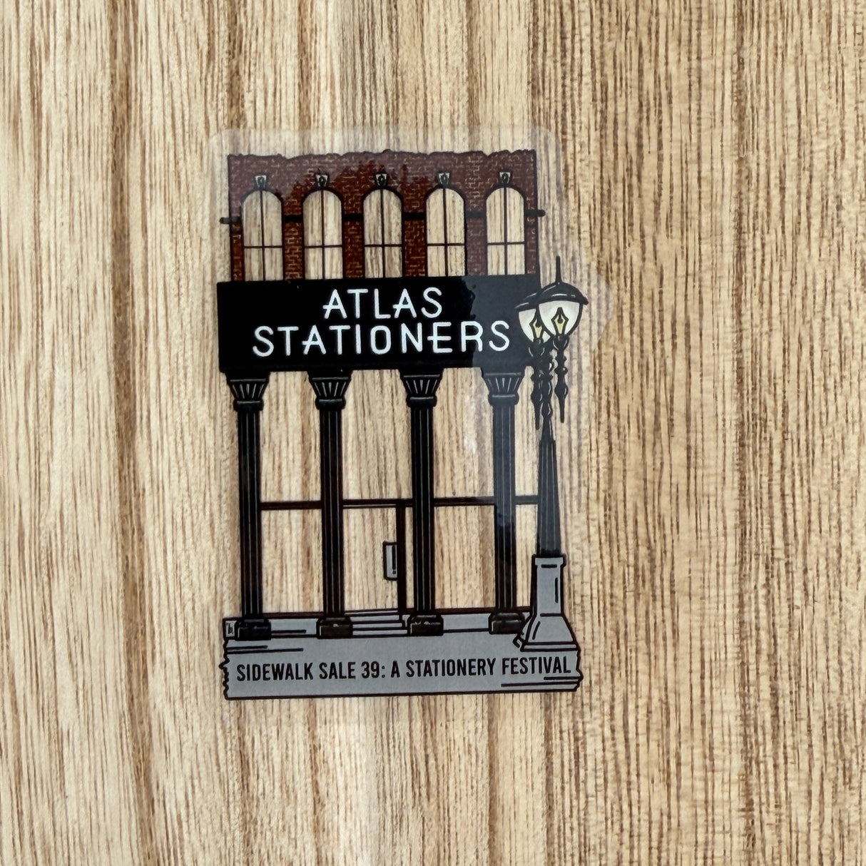 Atlas Stationers Sticker - Clear Storefront (Sidewalk Sale 2026)