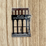 Atlas Stationers Sticker - Clear Storefront (Sidewalk Sale 2026)