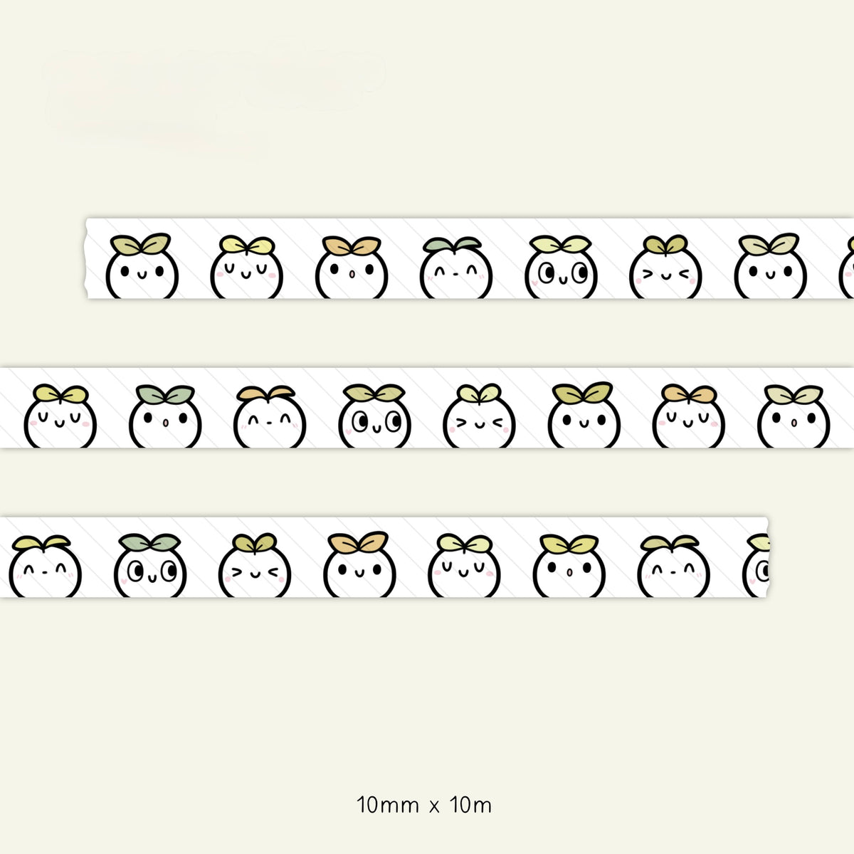 TheCoffeeMonsterzCo Little Sprouts 2.0 Emoti Washi Tape - 10mm