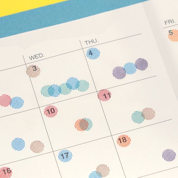 Kodomo No Kao Pochitto Pick Detachable Push Button Stamp Set - Colorful Cirlces