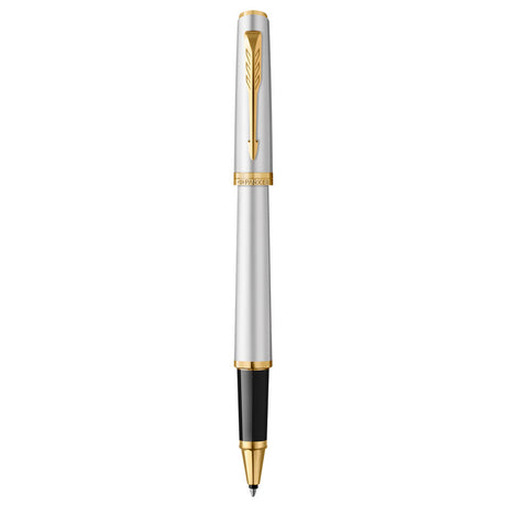 Parker Meridian Rollerball Pen - Chrome with Gold Trim
