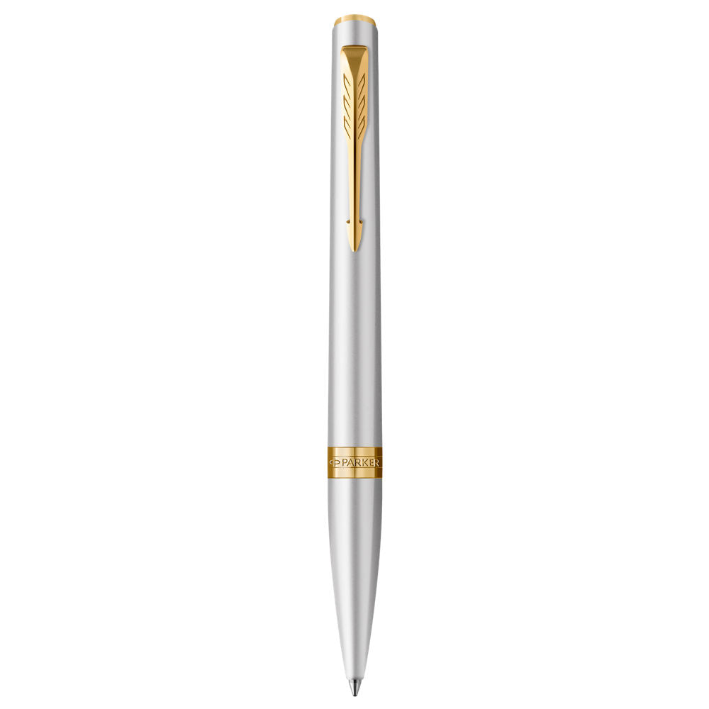 Parker Meridian Ballpoint Pen - Chrome with Gold Trim