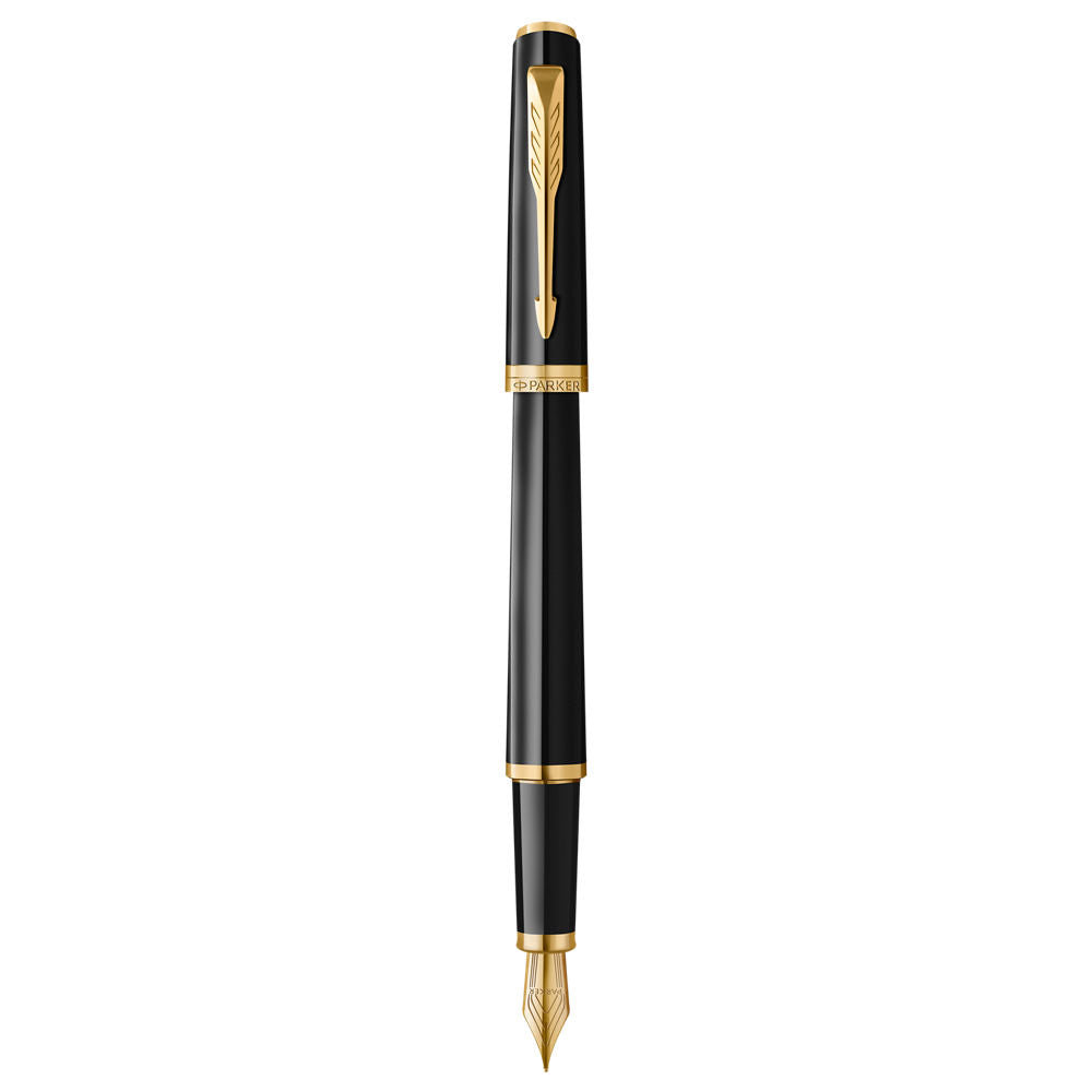 Parker Meridian Fountain Pen - Black with Gold Trim