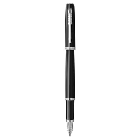 Parker Meridian Fountain Pen - Black with Chrome Trim