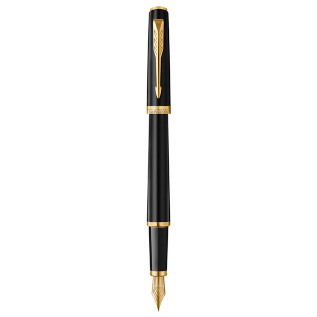 Parker Meridian Fountain Pen - Matte Black with Gold Trim