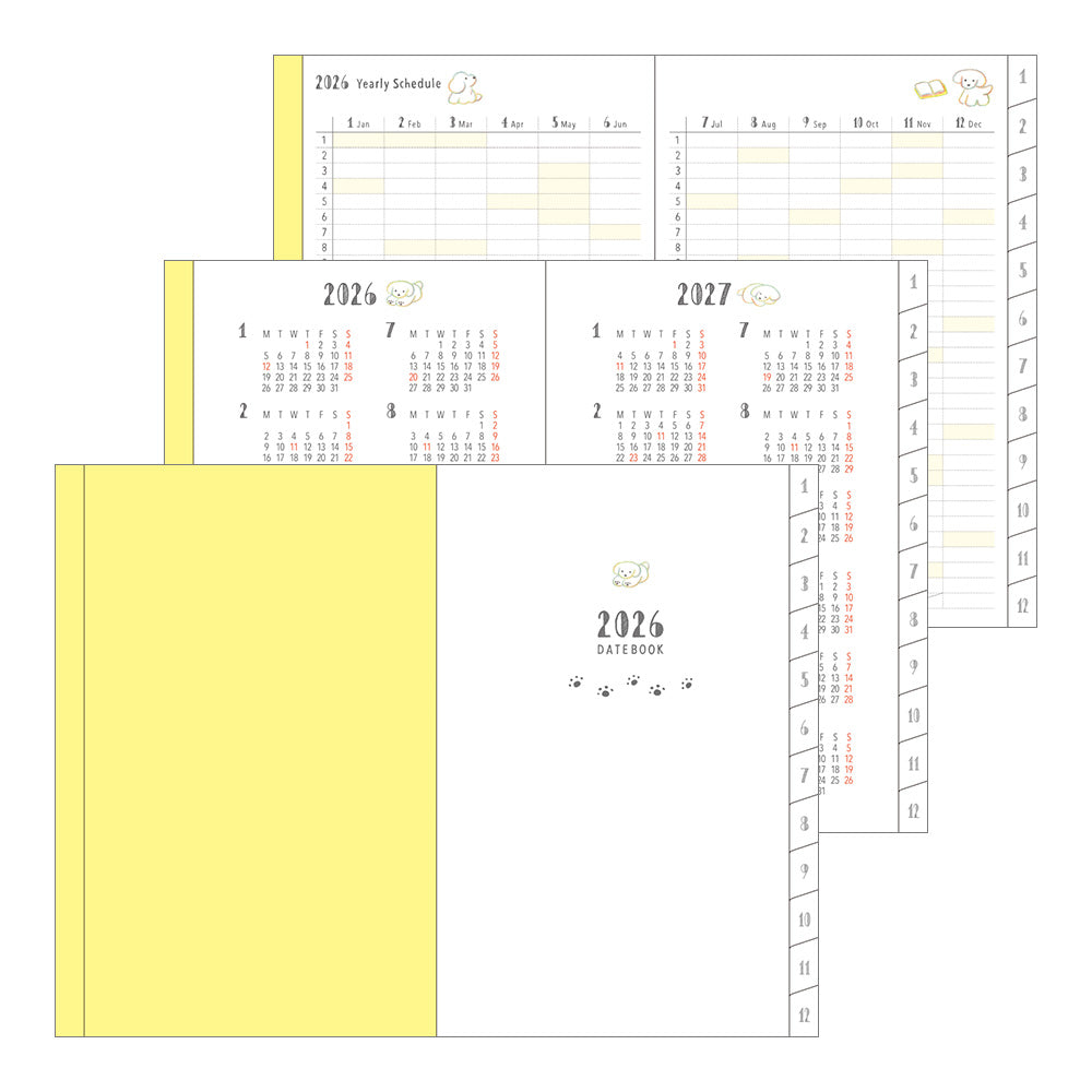 Midori Mini Pocket Diary - Dogs