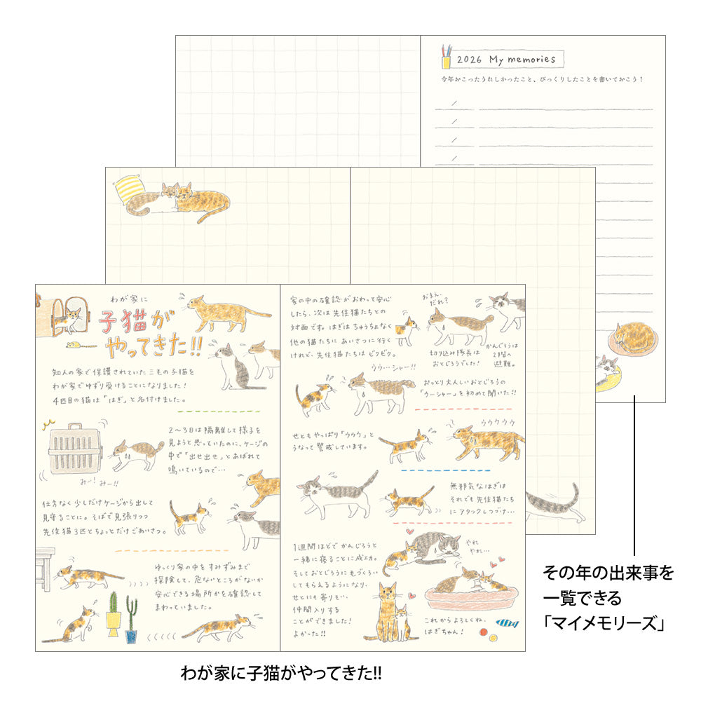 Midori Mini Pocket Diary - Cats