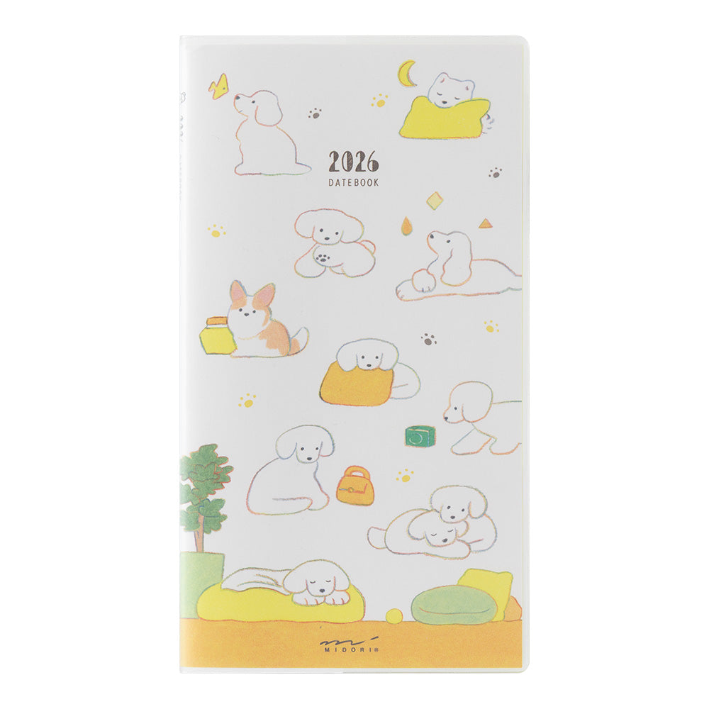 Midori Slim Pocket Diary - Dogs