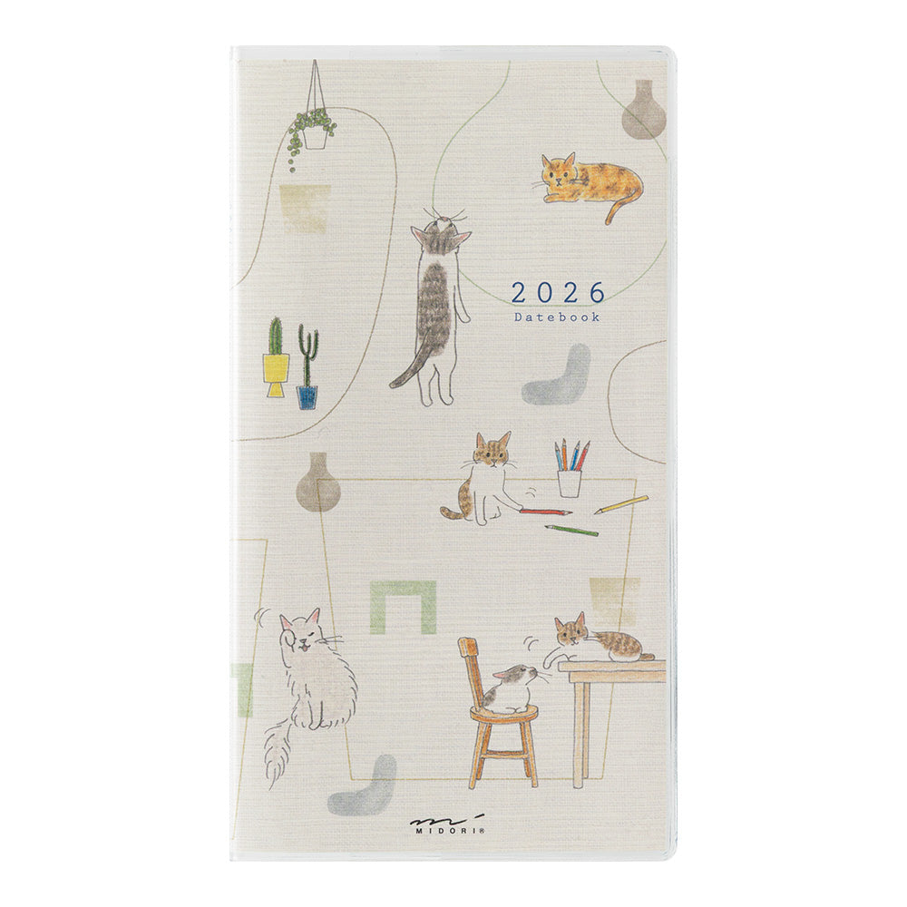 Midori Slim Pocket Diary - Cats