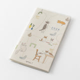 Midori Slim Pocket Diary - Cats