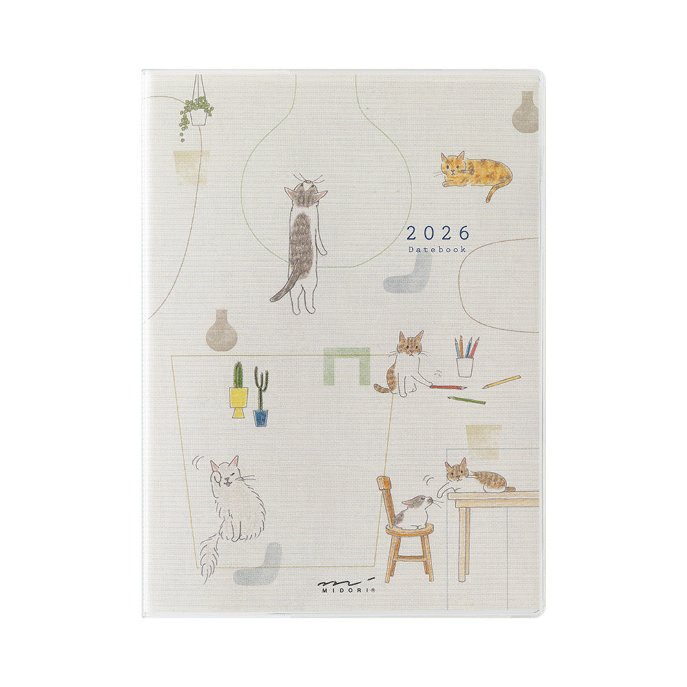 Midori A6 Pocket Diary - Cats