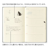 Midori B6 Book Style Diary - Cat Gray