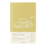 Midori B6 Book Style Diary - Dog Yellow