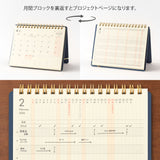 Midori B6 Stand Diary - Navy
